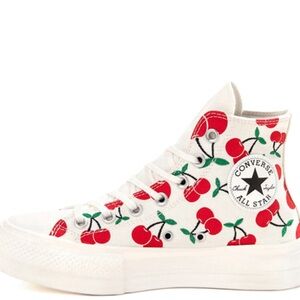 Converse Women's White Cherry Print Sneakers